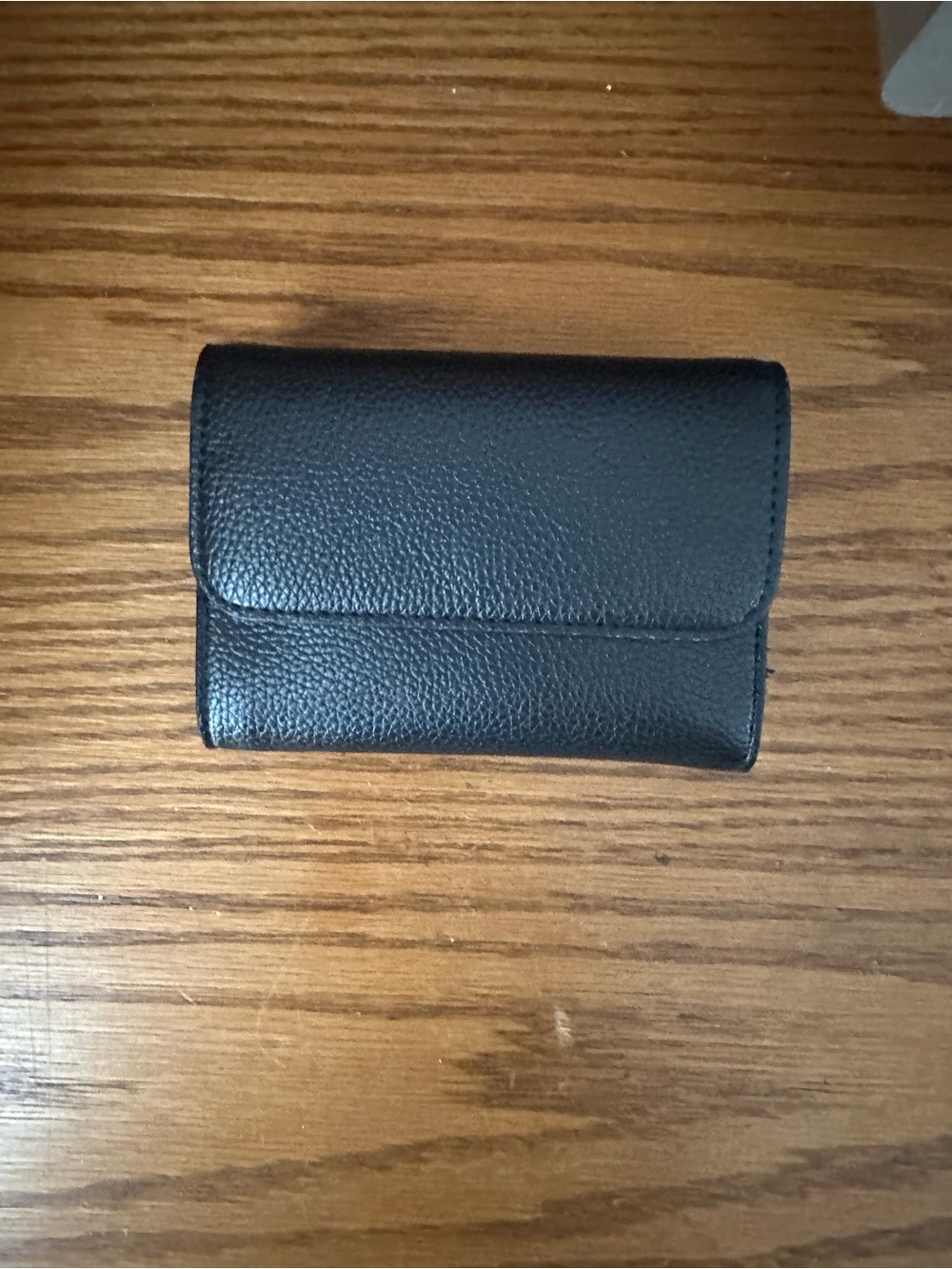 Vera Bradley Black Pebbled Faux Leather Riley Wallet Moonless Night Pattern